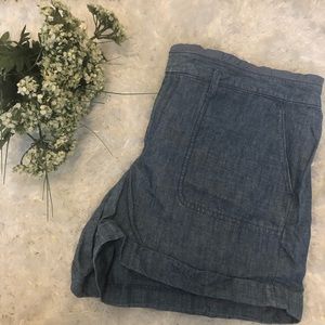 Ann Taylor Loft Cuffed Blue Jean Shorts